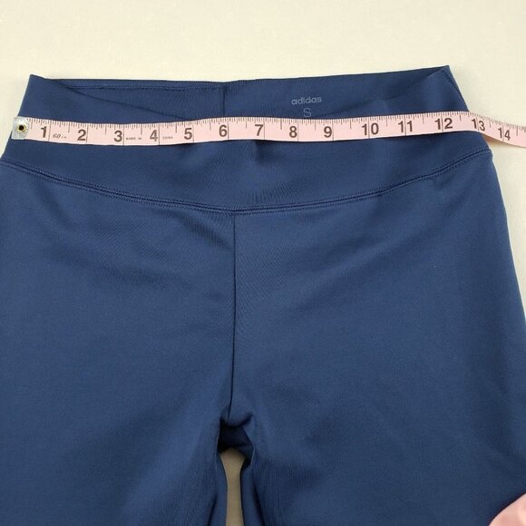 Adidas Womens Designed To Move Leggings Blue Womens Small Color Block Climalite - Picture 10 of 12